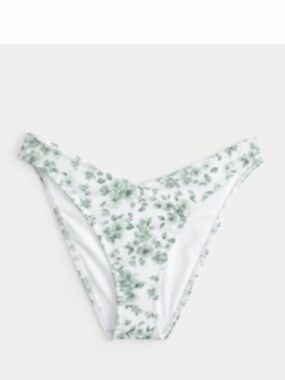 Hollister Ribbed V-Front High-Leg Cheeky Bikini Bottom NWT
